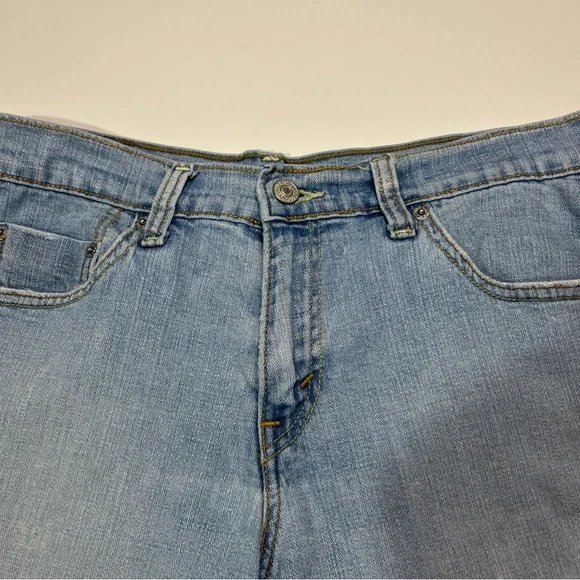 Levi’s 515 Jeans Shorts Women’s 10 Blue Cotton Outdoor Stretch Roll Up Vintaged - Picture 5 of 14